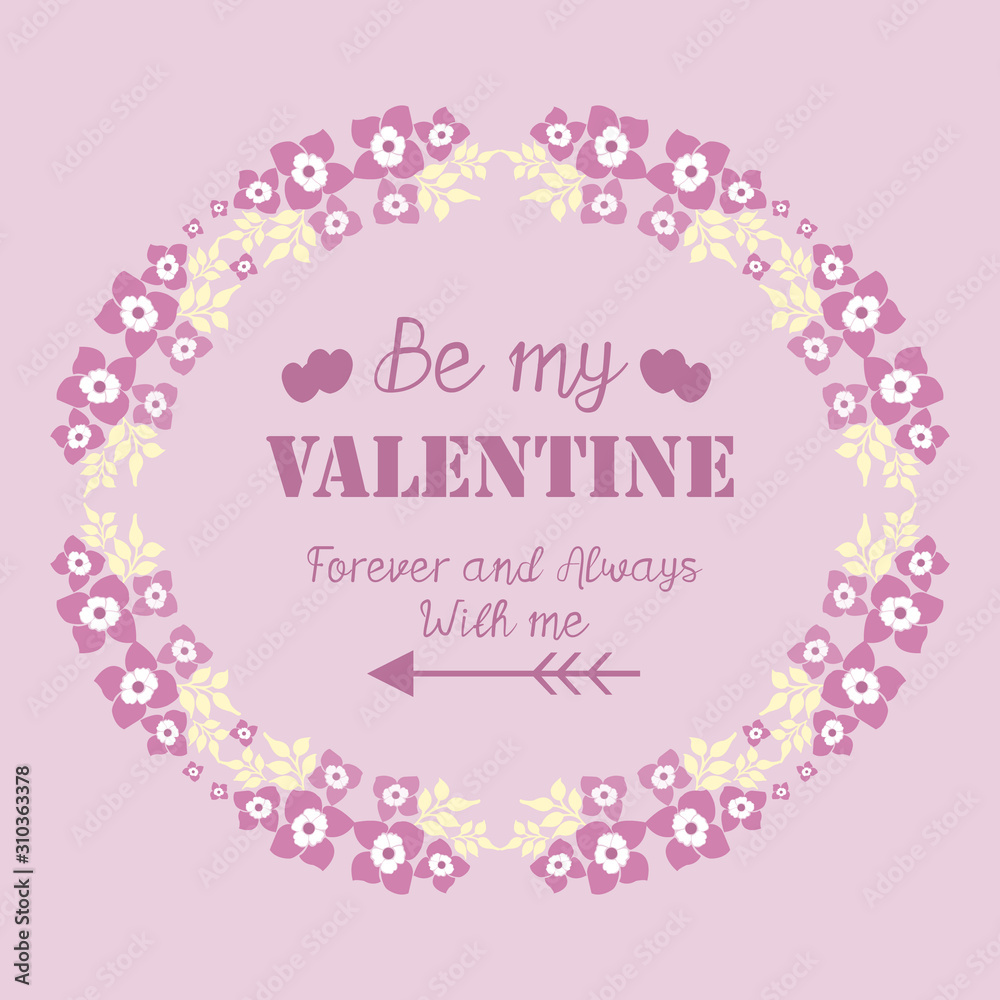 Card design element happy valentine with texture seamless of pink and white floral frame. Vector Card design element happy valentine with texture seamless of pink and white floral frame. Vector