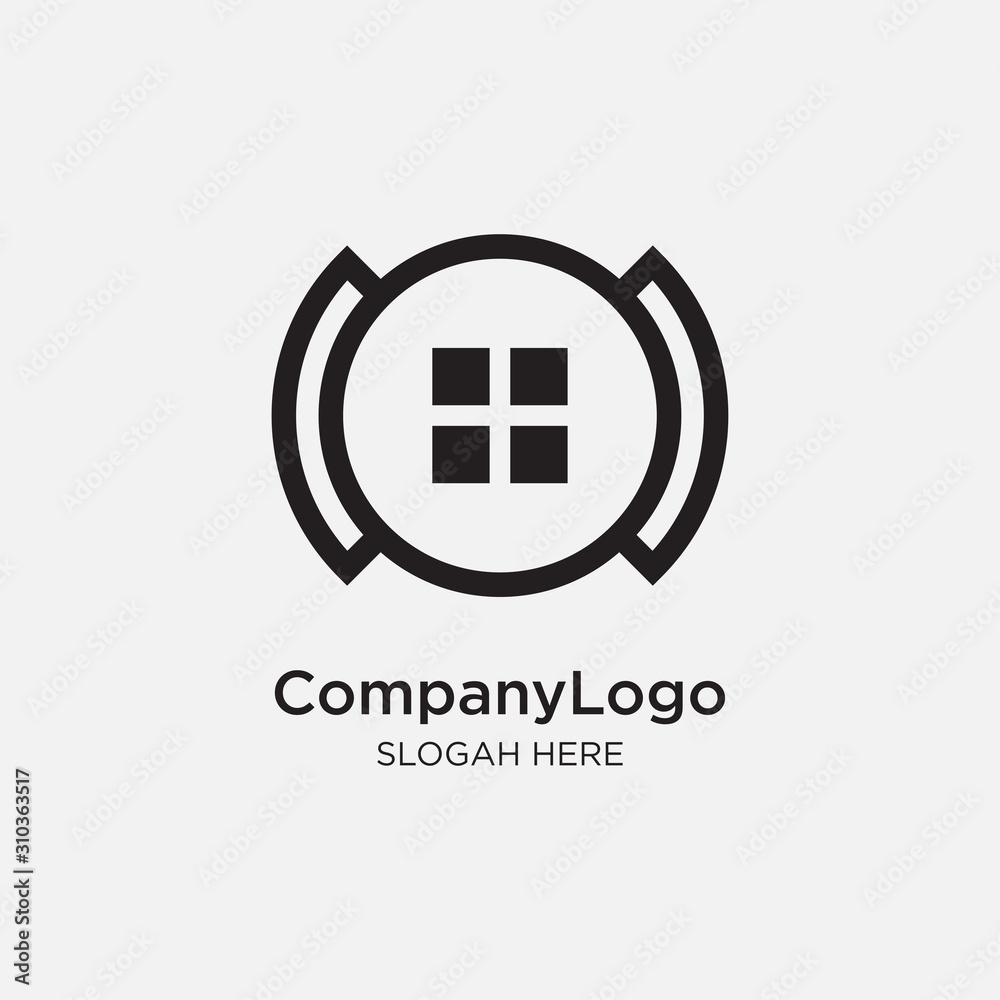 Fototapeta premium Real estate logo design. modern and elegant style design. business logo design template
