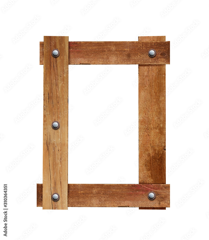 Wood font, wooden plank font letter O