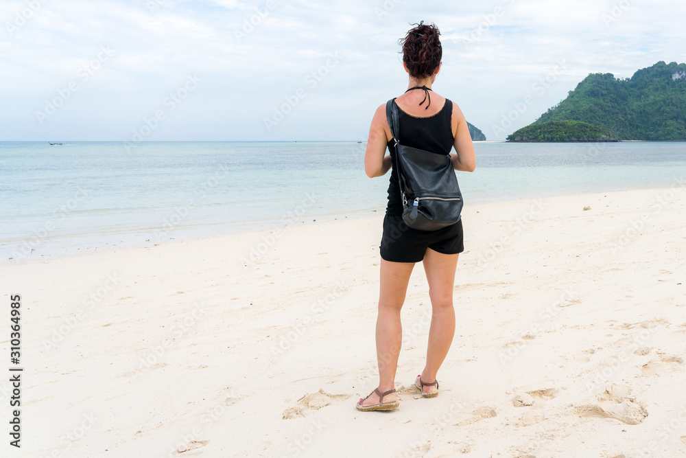 young cute hipster girl travelling at beautiful blue sky paradise tropical coast beach PP Island Krabi Phuket Thailand guiding idea for long weekend female relax rest woman women planning life young cute hipster girl travelling at beautiful blue sky paradise tropical coast beach PP Island Krabi Phuket Thailand guiding idea for long weekend female relax rest woman women planning life