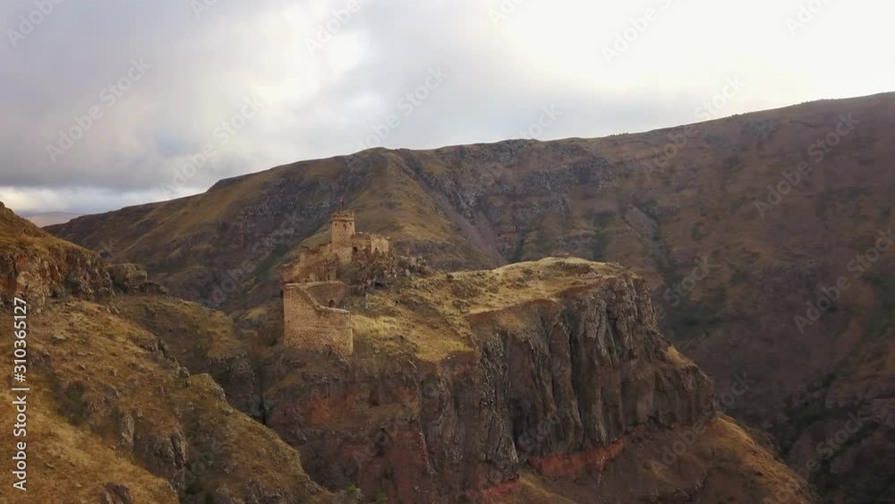 Seytan Kalesi, Satan Castle, rock hill top, Cildir Lake, Turkey Seytan Kalesi, Satan Castle, rock hill top, Cildir Lake, Turkey