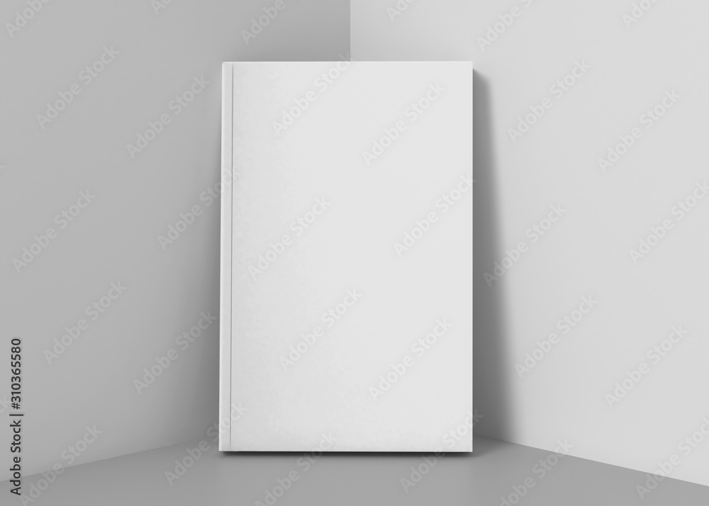 White Soft Cover Book Mockup, 3D Rendered on light gray background White Soft Cover Book Mockup, 3D Rendered on light gray background