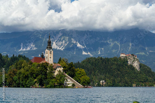 Lake Bled with Pilgrimage Church & Bled Castle