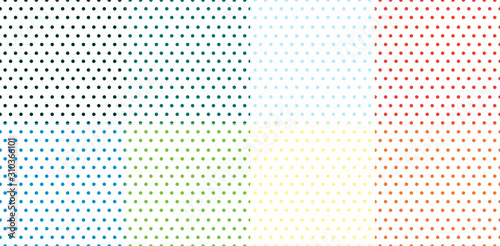 Colorful seamless polka dots patterns