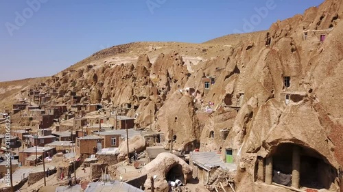 Unusual naturally formed carved rock cave houses of Kandovan, Iran