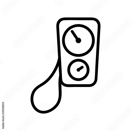 Oxygen feeder icon vector. A thin line sign. Isolated contour symbol illustration