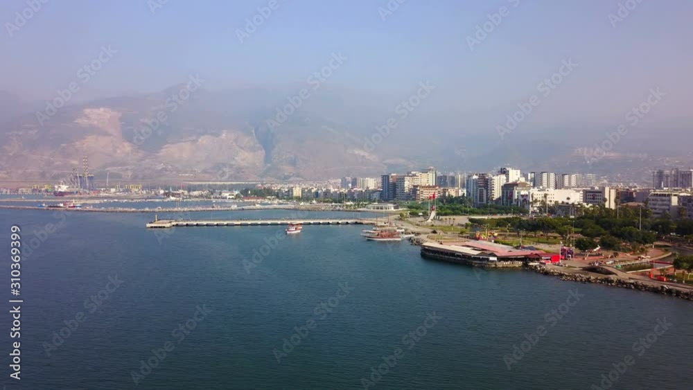 Aerial city view of Iskenderun Internatinal Trade Port, Hatay, Turkey Aerial city view of Iskenderun Internatinal Trade Port, Hatay, Turkey