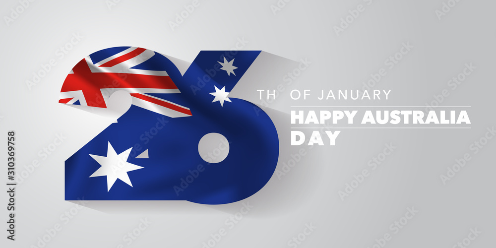 Happy Australia day vector banner, greeting card Happy Australia day vector banner, greeting card