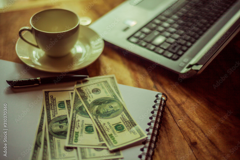 cup of coffee and money cup of coffee and money