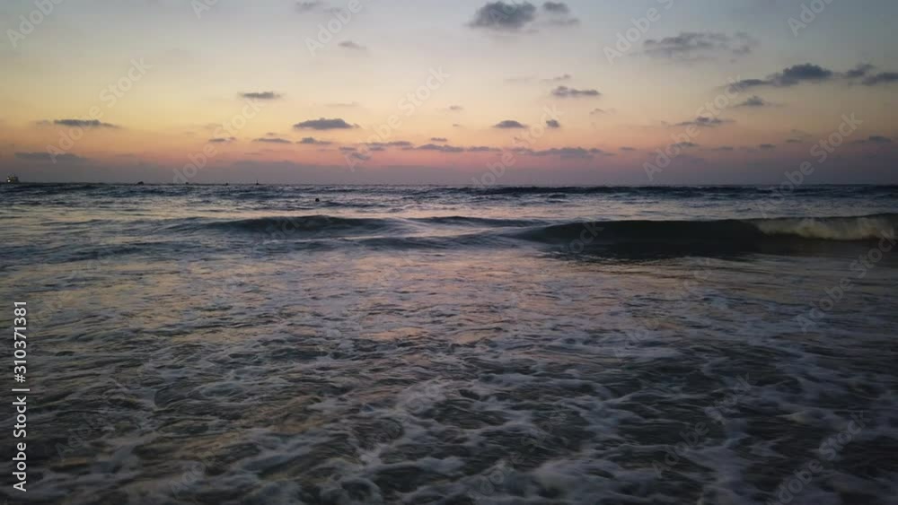 Swimming in the Mediterranean Sea at Jaffa Beach, Israel time lapse 4k footage Swimming in the Mediterranean Sea at Jaffa Beach, Israel time lapse 4k footage