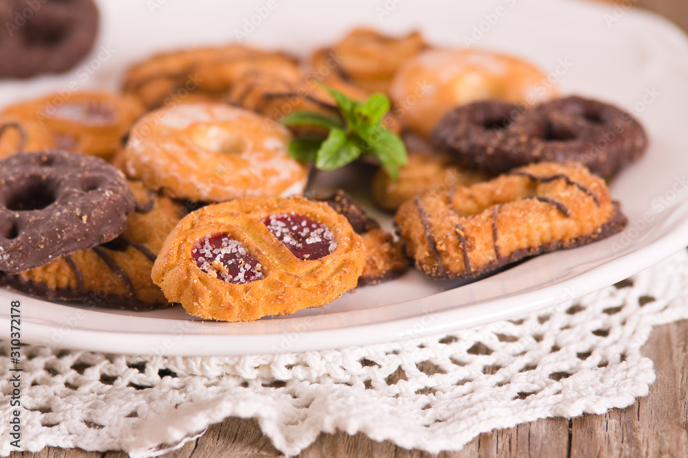 Shortcrust pastry biscuits. Shortcrust pastry biscuits.