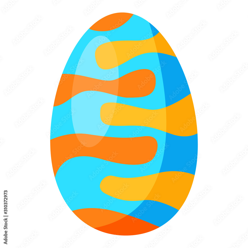 Easter egg with an ornament. Flat illustration vector. Easter egg with an ornament. Flat illustration vector.