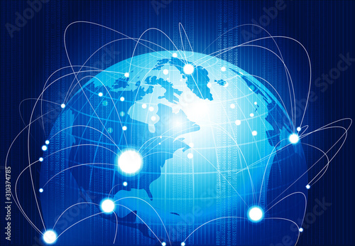 Global communication network. 3d illustration.