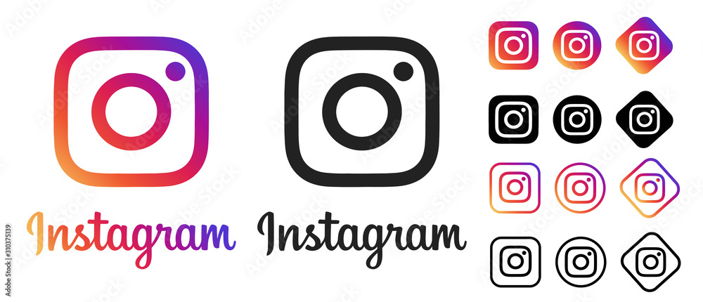 Instagram Icon Instagram Logo Instagram Vector Stock ベクター Adobe Stock