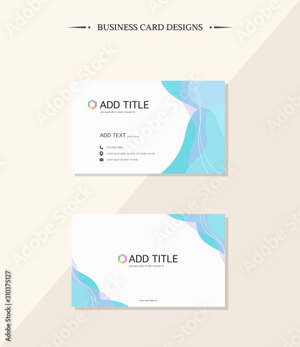 Simple business card with geometric design