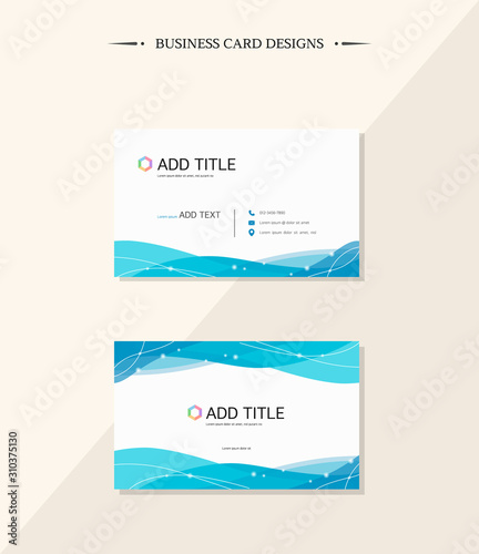 Simple business card with geometric design