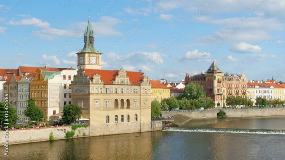 prague view around charles bridge and castle, czech republic, 4k prague view around charles bridge and castle, czech republic, 4k