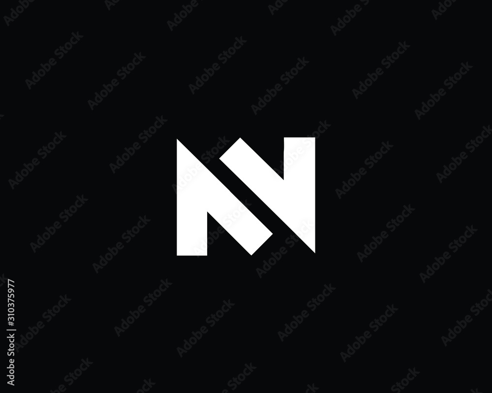 Minimalist Letter N AV Logo Design , Editable in Vector Format in Black and White Color Minimalist Letter N AV Logo Design , Editable in Vector Format in Black and White Color