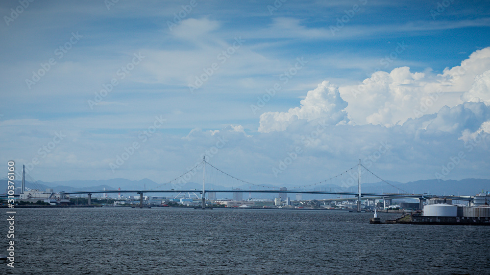 Japan, Osaka, shore panorama