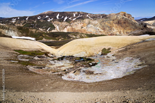 Island, Landschaft am Wanderweg Laugavegur photo