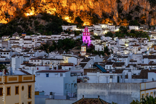 Ermita de San Antonio in Ubrique, Cadiz, Andalusia, Spain at night