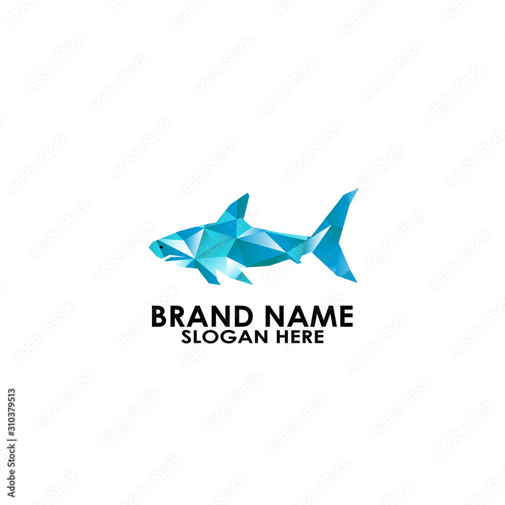 logo shark geometric vector design logo shark geometric vector design