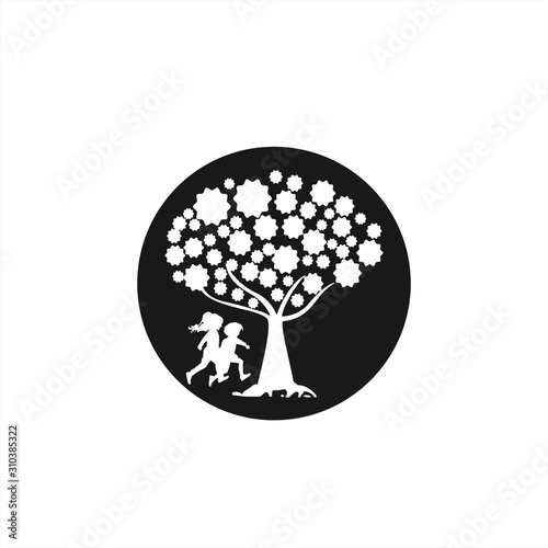 dream and hope green better wolrd for children and next generation logo and icon