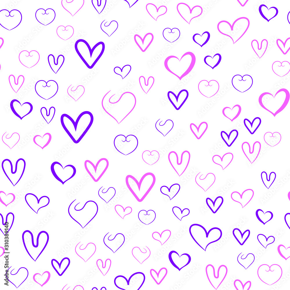 Hearts for Valentine's Day. Romantic feeling and love. Seamless vector EPS 10. Abstract geometric pattern. Multicolor Figures. Texture for print and Banner. Flat style Hearts for Valentine's Day. Romantic feeling and love. Seamless vector EPS 10. Abstract geometric pattern. Multicolor Figures. Texture for print and Banner. Flat style