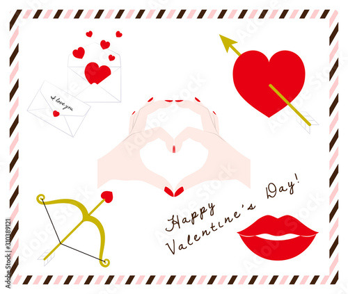 恋のイラストセット