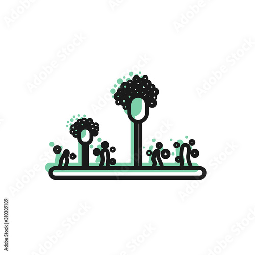 Black line Mold icon isolated on white background. Vector Illustration