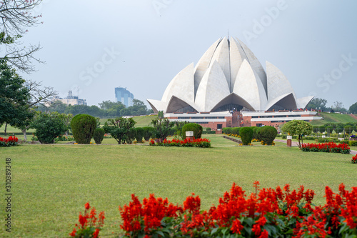 Lotus Temple, a Bahai House of Worship, built in 1986 and open to all religons photo