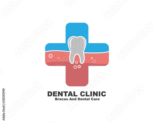 dental clinic icon logo vector illustration design