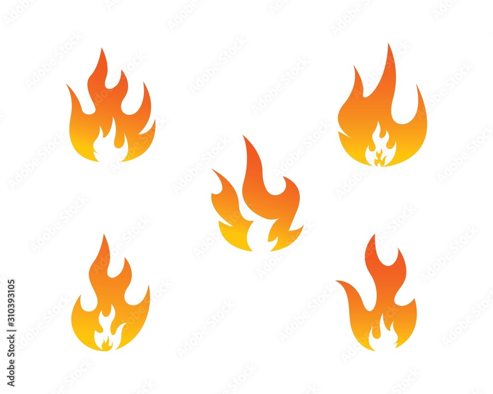 Fire flame Logo icon vector illustration design Fire flame Logo icon vector illustration design
