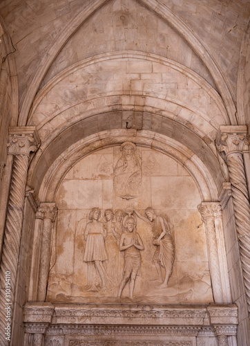 Cathedral of St. Lawrence in Trogir on the Adriatic Coast, Croatia