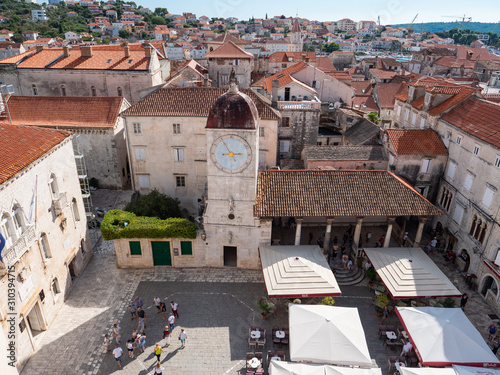 View across Trogir Old Town on the Adriatic Coast, Croatia