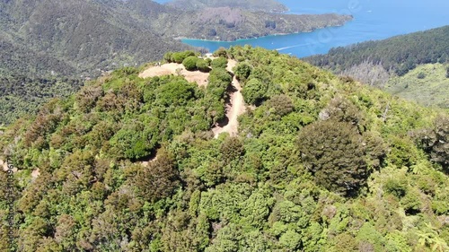 Flying over Marlborough Sounds New Zealand, Onahau Lookout / Queen Charlotte Track Part One photo