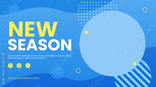 New season banner template. Promotion sale banner for website, flyer and poster