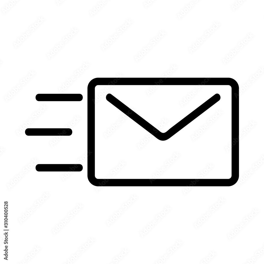 message icon vector. A thin line sign. Isolated contour symbol illustration message icon vector. A thin line sign. Isolated contour symbol illustration
