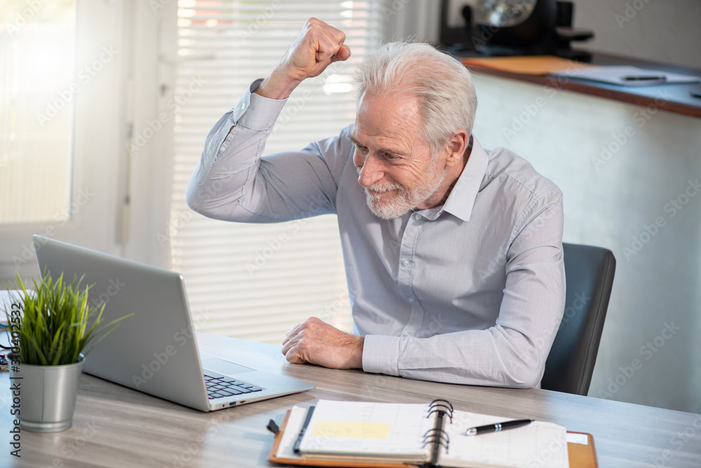 Satisfied senior businessman Satisfied senior businessman