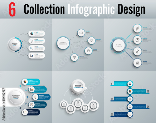 Infographic design vector and marketing icons can be used for workflow layout, diagram, annual report, web design. Business concept with 4 and 5 options, steps or processes.