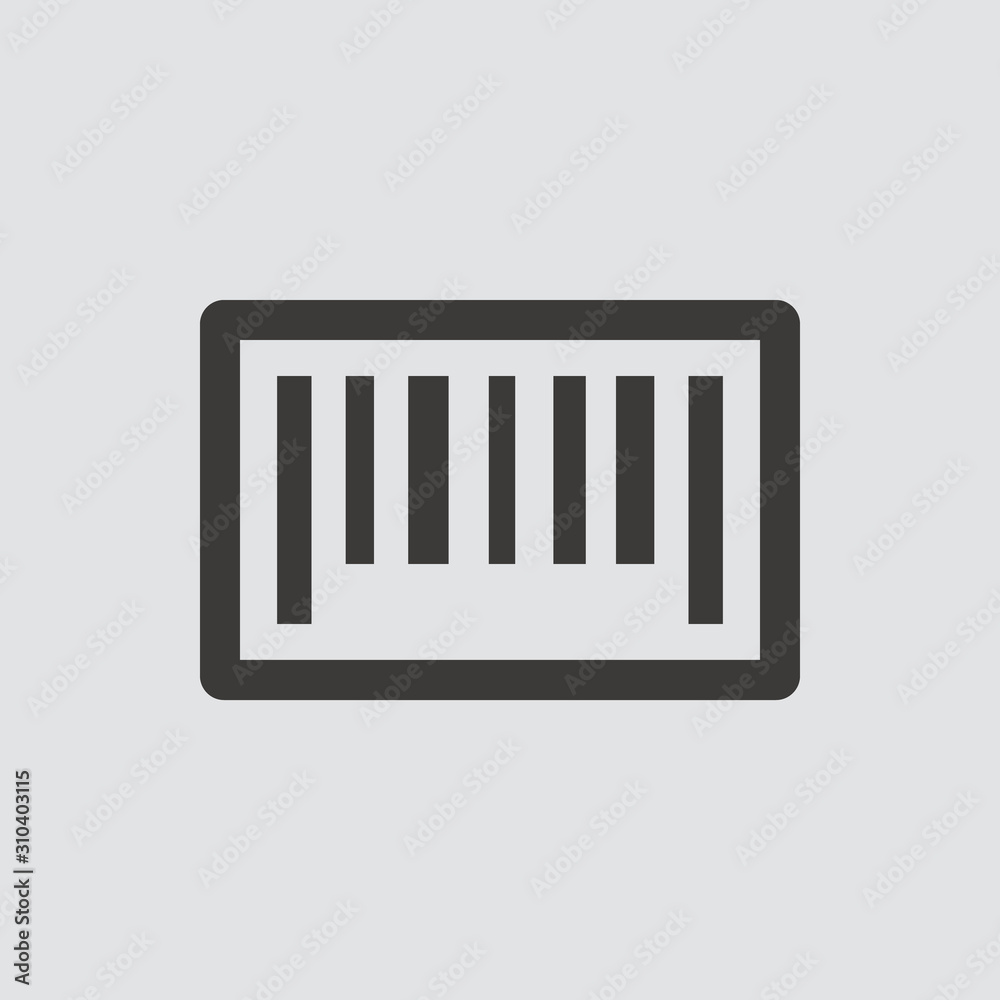 Barcode icon isolated of flat style. Vector illustration. Barcode icon isolated of flat style. Vector illustration.