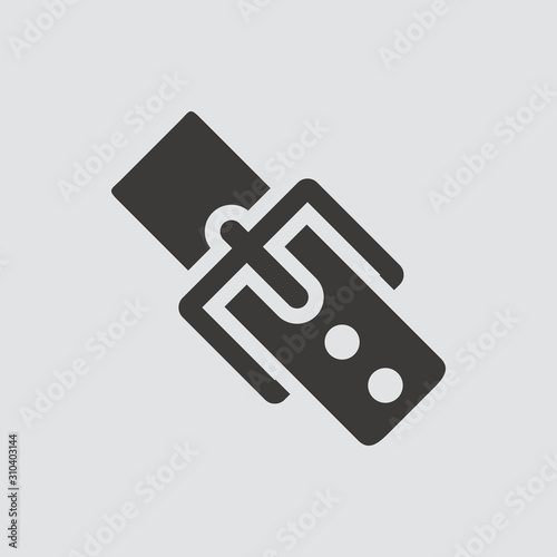 Belt icon isolated of flat style. Vector illustration.