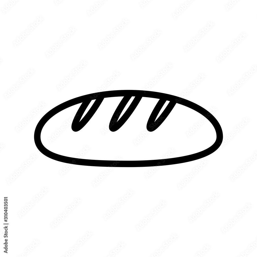 Bread Icon Vector Simple Design Bread Icon Vector Simple Design