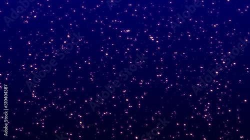Panorama with many stars in sky