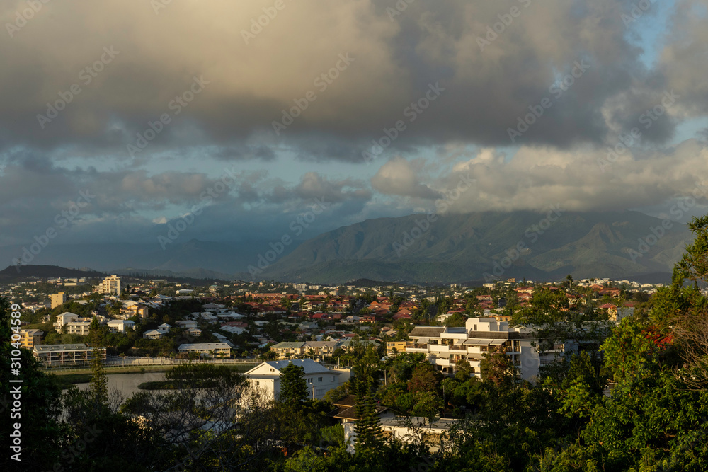 Sweeping town view of Anse Vata, New Caledonia