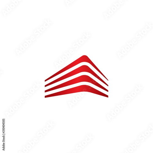 Isolated real estate logo. Building color icon. Rent agency logo. Architecture icon. Construction development agency logo. CIty neighborhood logotype.