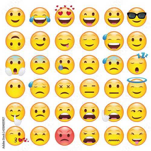 Set of Emoticons. Set of Emoji. © IceVector