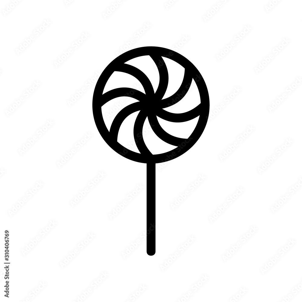 Fan icon vector. A thin line sign. Isolated contour symbol illustration Fan icon vector. A thin line sign. Isolated contour symbol illustration