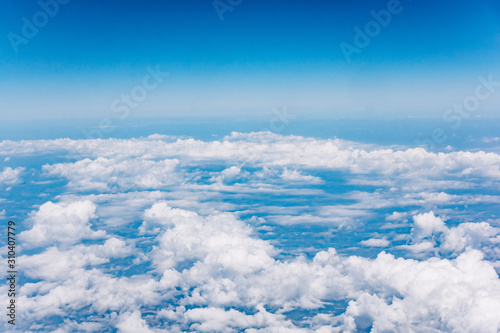 Clouds, a view from airplane window © EwaStudio