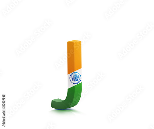 3d Letters With India Flag A To Z And 1 To 0 Letter J Stock Illustration Adobe Stock